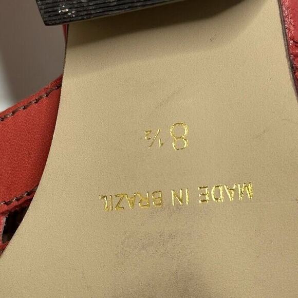 Bird of Flight Women's Sandals Made in Brazil Burnt Red Slip On Size 8.5 Pointed - Picture 8 of 8